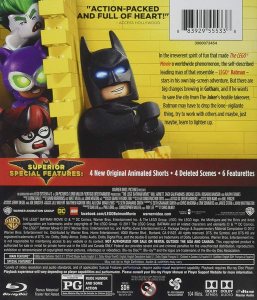 The Lego Batman Movie on Blu Ray Blaze DVDs