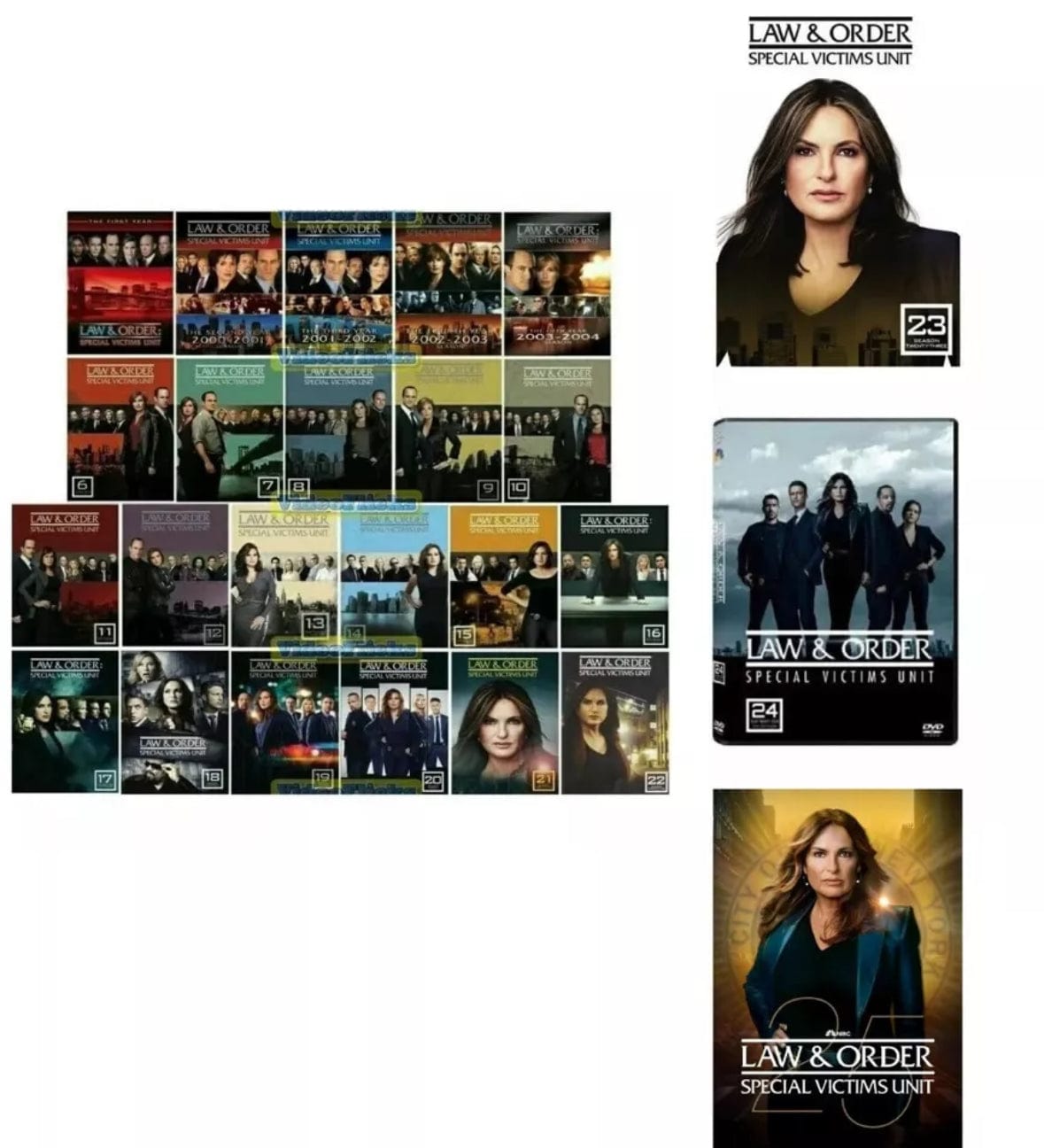 Law & Order SVU Special Victims Unit Seasons 1-25 On DVD Universal Studios DVDs & Blu-ray Discs