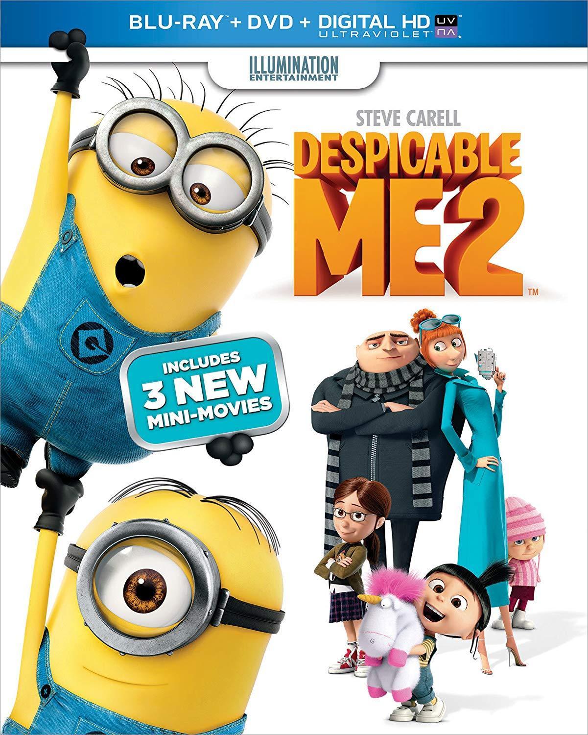 Despicable Me 2 on Blu-Ray Blaze DVDs