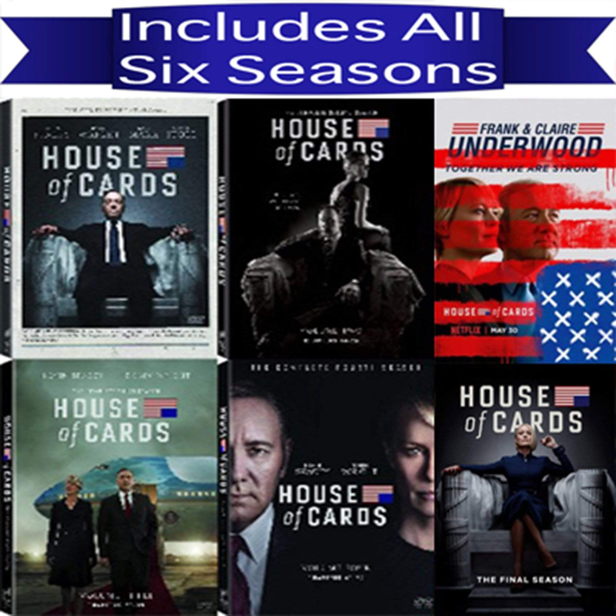House of Cards TV Series Seasons 1-6 DVD Set – Blaze DVDs