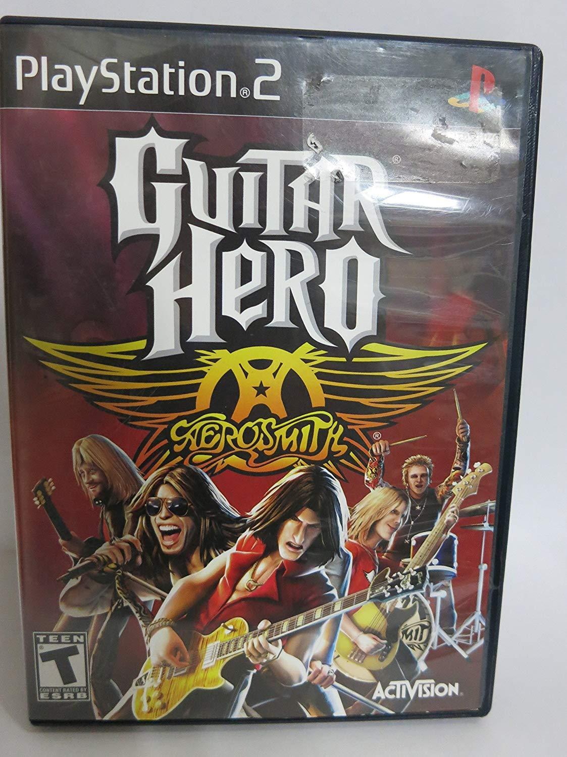  Guitar Hero - Aerosmith - PlayStation 2 (Game only) :  Activision Inc: Video Games