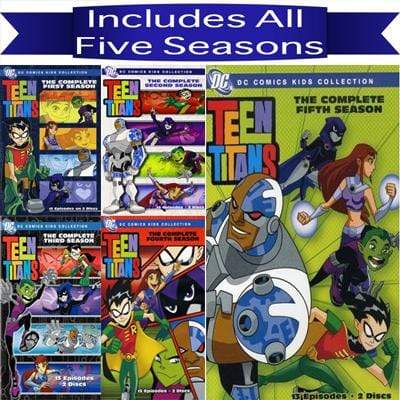 Teen Titans DVD Seasons 1-5 Set Warner Brothers DVDs & Blu-ray Discs