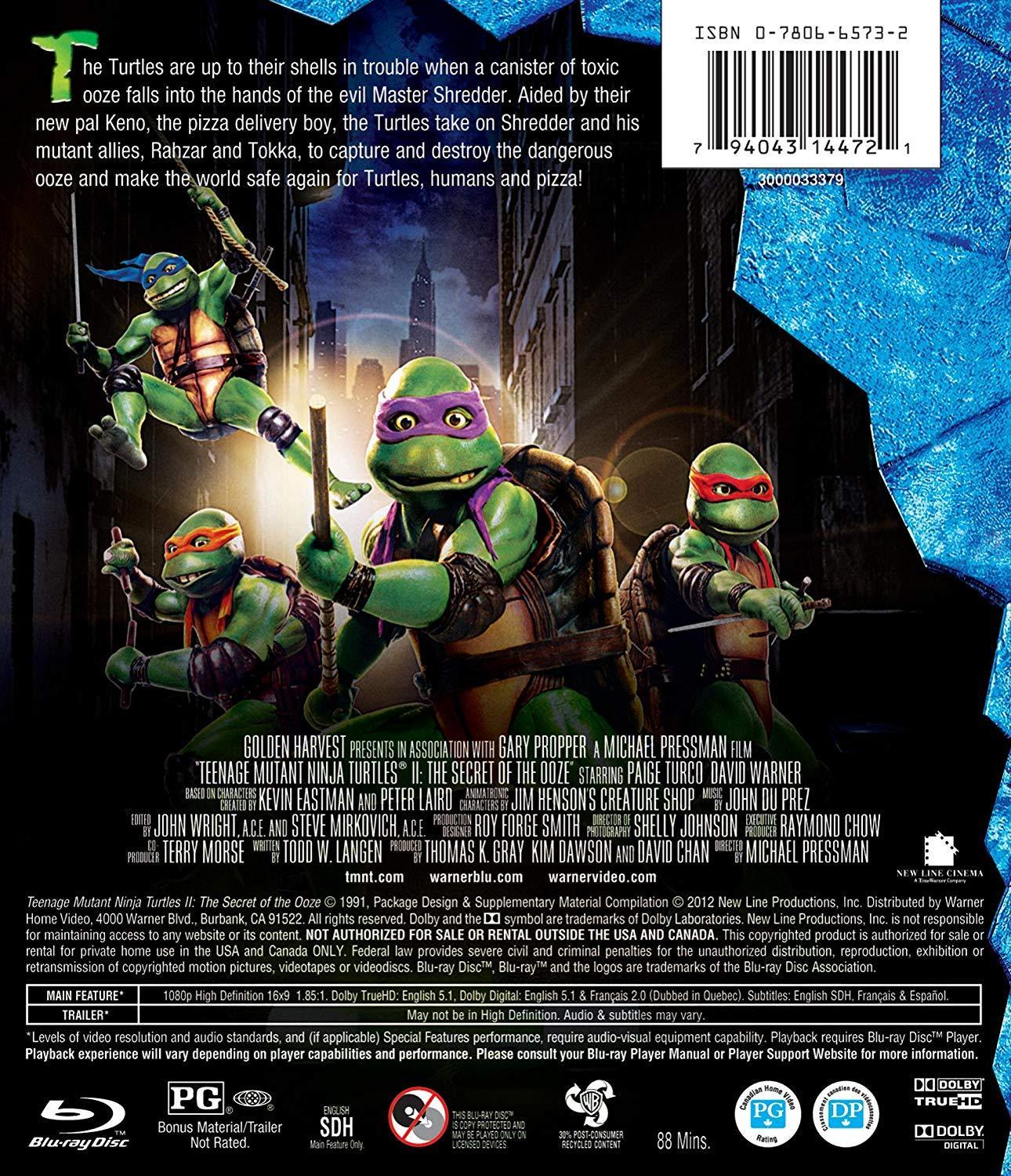 Teenage Mutant Ninja Turtles II: The Secret of the Ooze on Blu-Ray Blaze DVDs DVDs & Blu-ray Discs > Blu-ray Discs