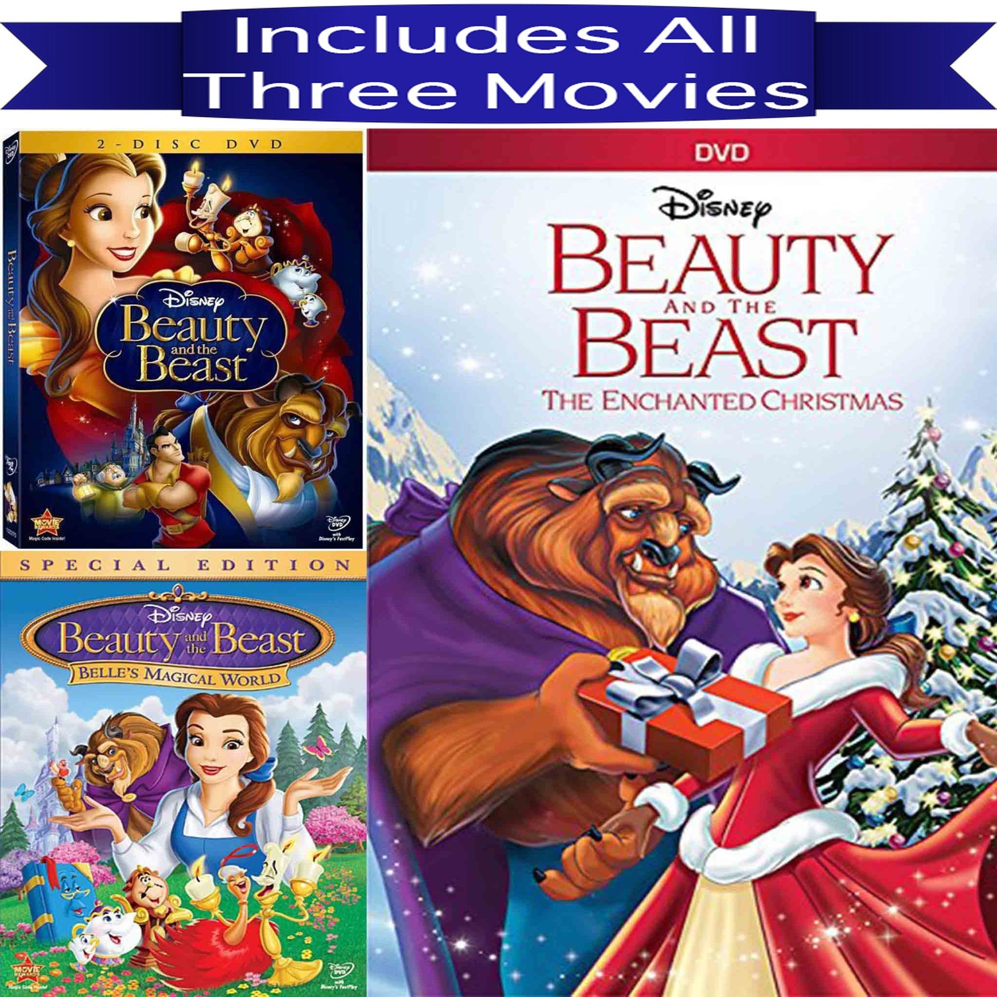 Walt Disney's Beauty & The Beast DVD Set 3 Movie Collection – Blaze DVDs