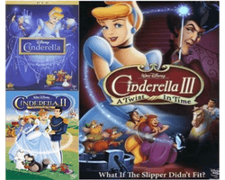 Walt Disney's Cinderella Trilogy DVD Set 3 Movie Collection