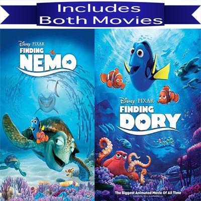 Walt Disney's Finding Nemo & Finding Dory DVD Set 2 Movie Collection Walt Disney DVDs & Blu-ray Discs > DVDs