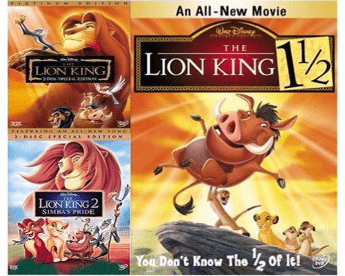 Walt Disney's Lion King Trilogy DVD Set 3 Movie Collection