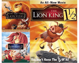 Walt Disney's Lion King Trilogy DVD Set 3 Movie Collection